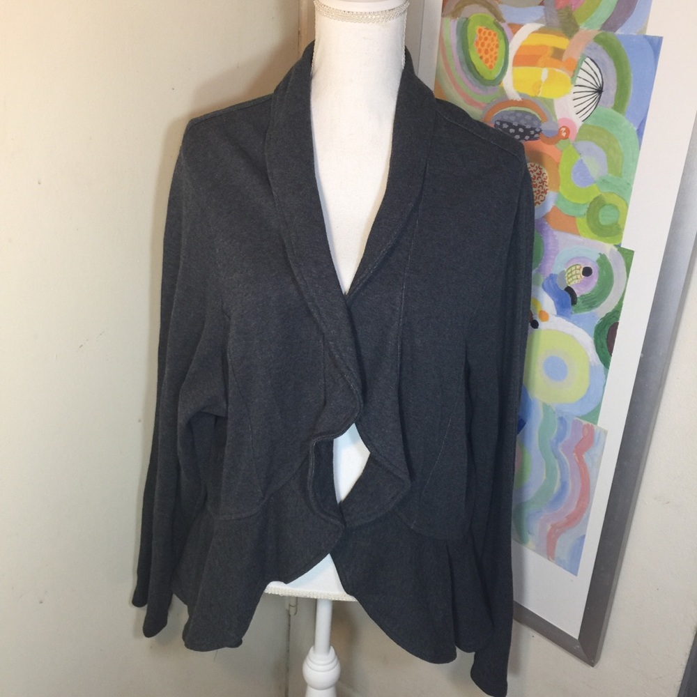 Grey torrid wavy long sleeved sweater